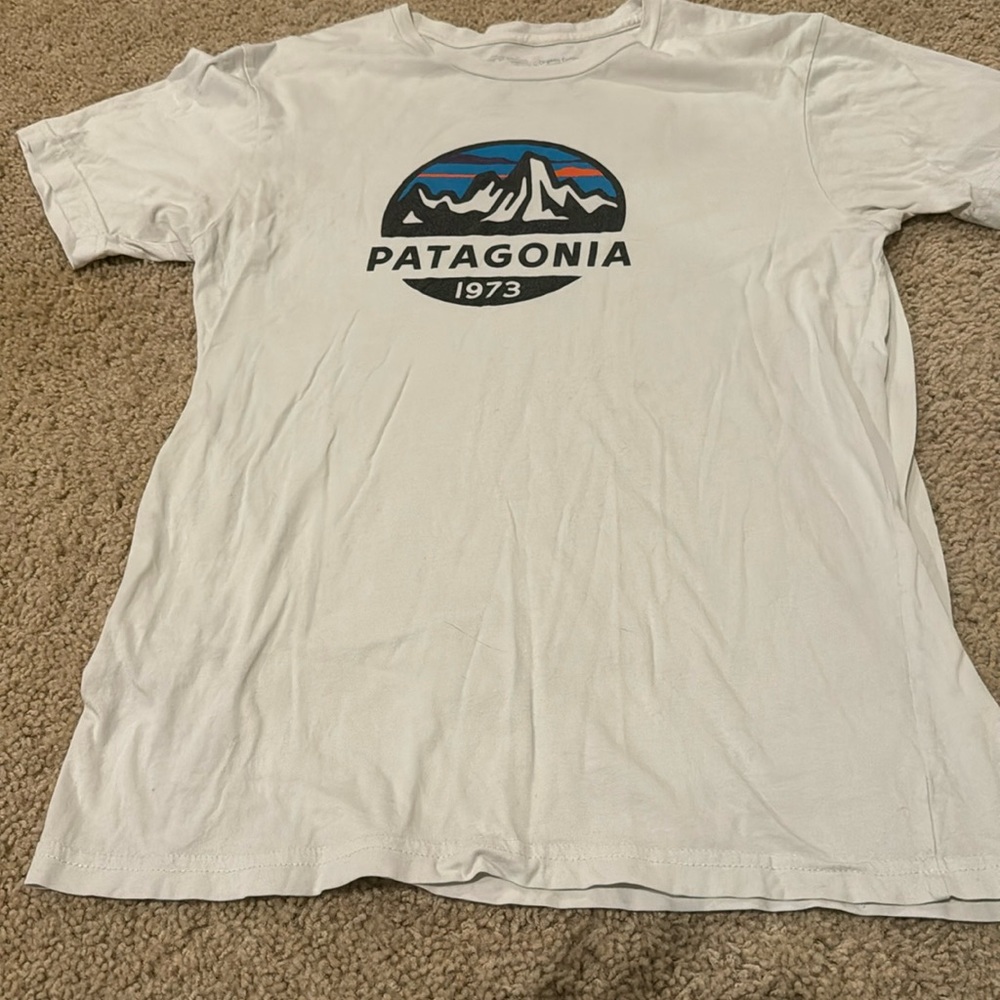 Patagonia Size Small white Mens t-shirt